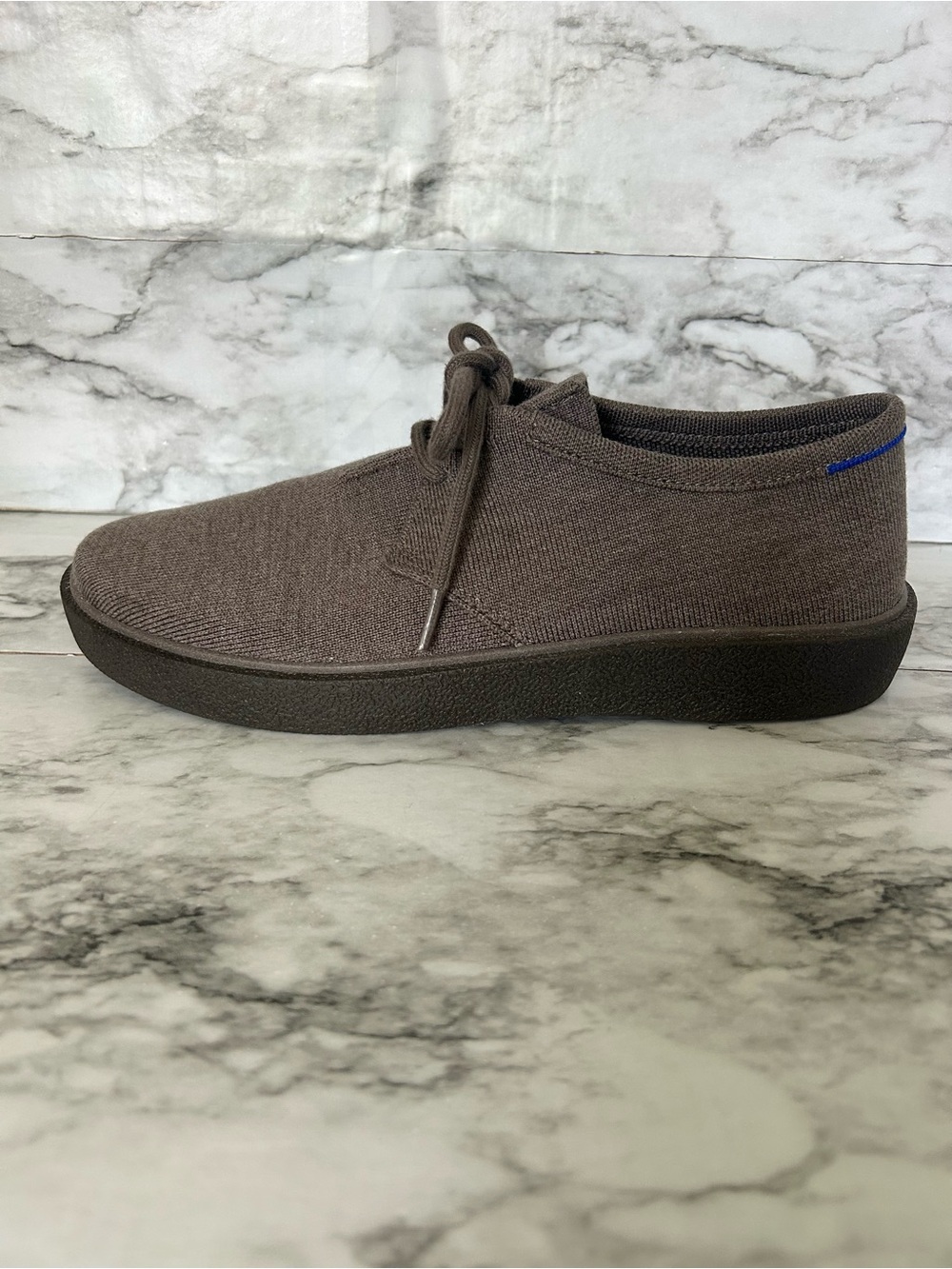 Rothy’s men’s size 11 The Monty Sneakers Lace Up dress shoe Gray Wool Blend Shoe - Picture 5 of 11
